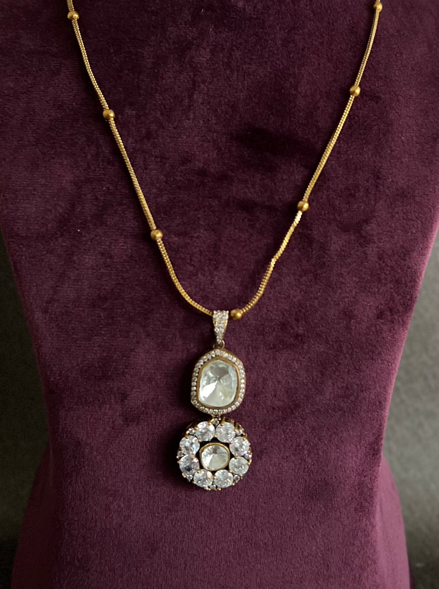 ROOP DIAMOND TYAANI KUNDAN NECKLACE SET DB-MP11200Z2