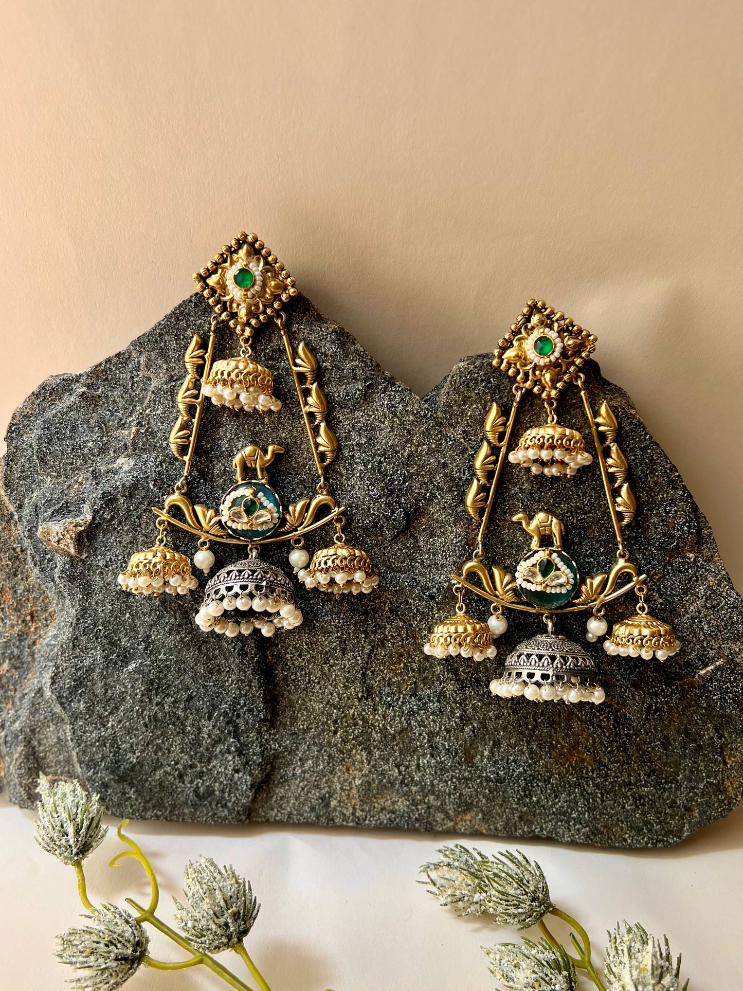 Heer Designer Jhumka Earrings DB-GP12300Z1