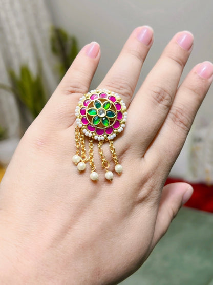 Ruhani Jadau kundan Ring DB-GP1900Z2