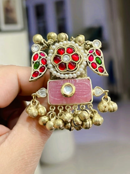 Anika pachi Kundan Ring DB-GP11430Z2