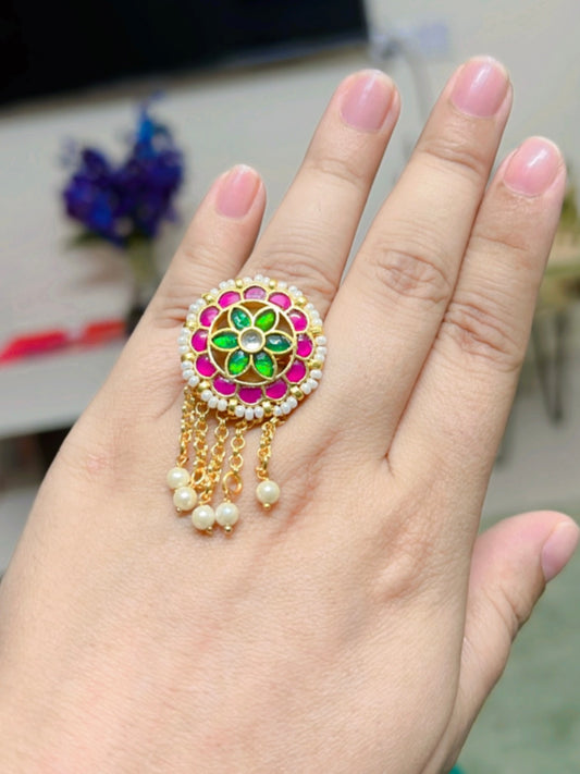 Ruhani Jadau kundan Ring DB-GP1900Z2