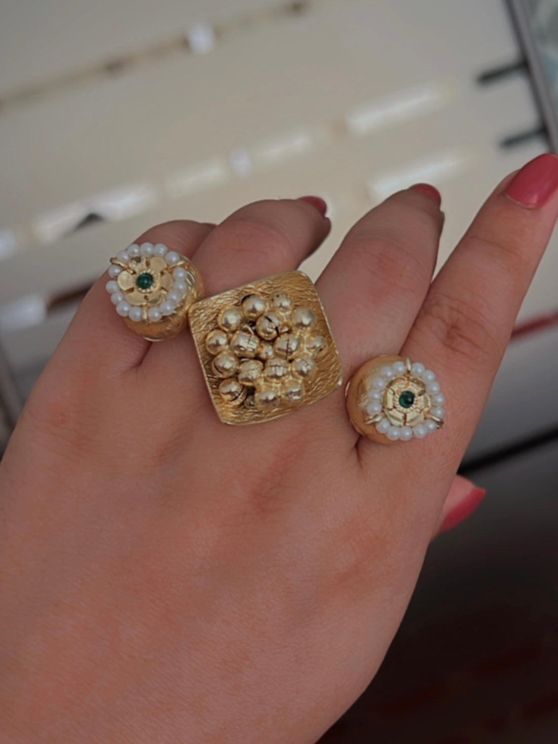 Niharika Double Finger Ring  DB-GP15001Z2