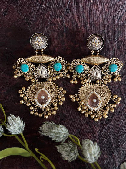 KHWAAB OVERSIZED STATEMENT DANGLER EARRINGS DB-DE128000Z2