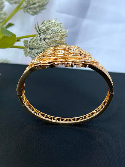 Gold Plated Kundan Openable Kada/ Bracelet DB-GP11400Z2
