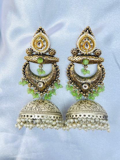 Jhankaar Oversized Statement Earrings DB-SR116000Z2