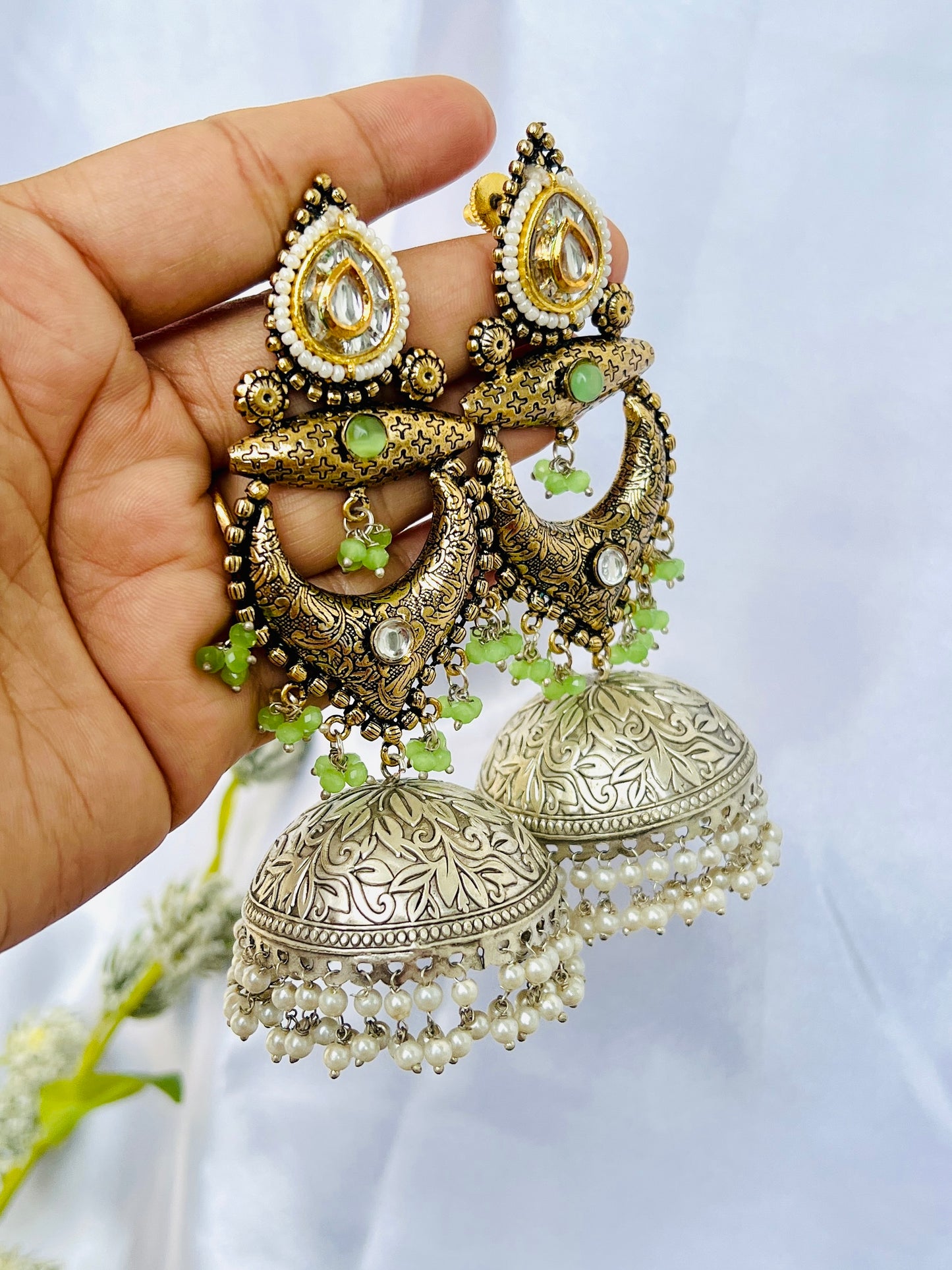Jhankaar Oversized Statement Earrings DB-SR116000Z2