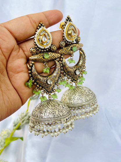 Jhankaar Oversized Statement Earrings DB-SR116000Z2