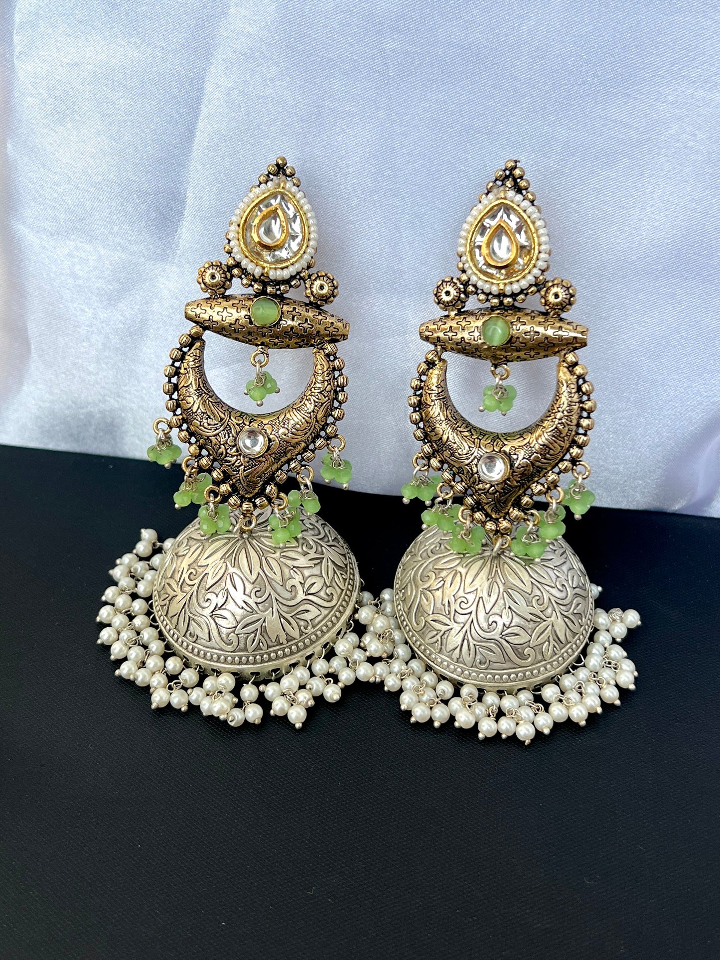 Jhankaar Oversized Statement Earrings DB-SR116000Z2