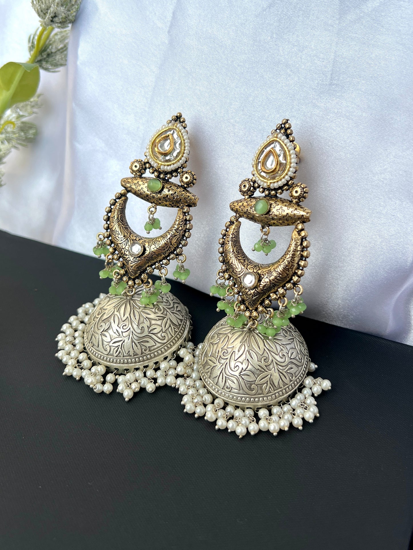 Jhankaar Oversized Statement Earrings DB-SR116000Z2