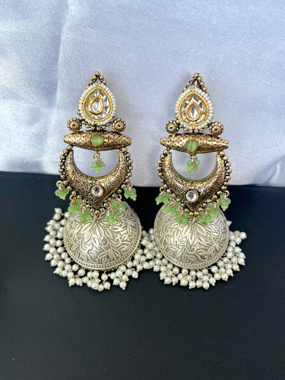 Jhankaar Oversized Statement Earrings DB-SR116000Z2