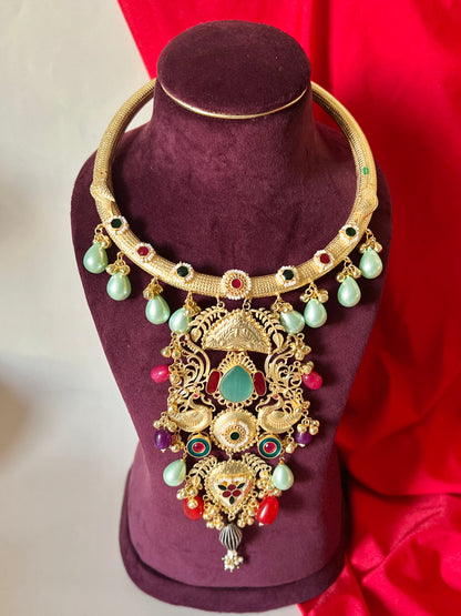 Mannat Rajwadi Hasli Statement Necklace DB-GP13000Z2