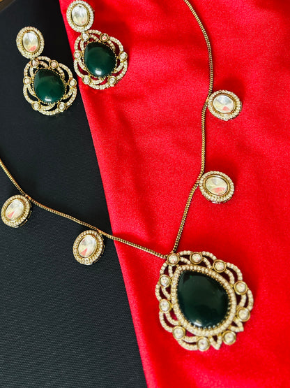 Rani Kundan pendant set DB-GP119000Z2