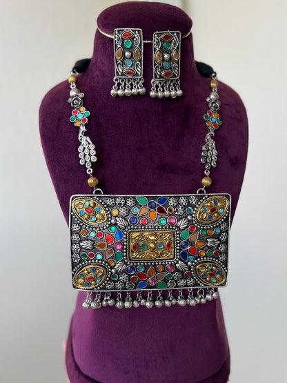Zuri oxidised necklace DB-0X9000Z2