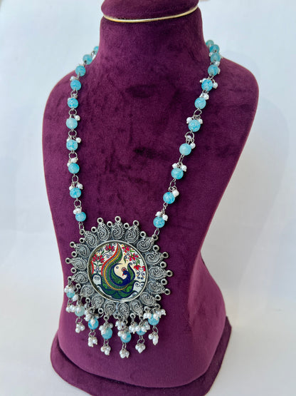 Sufiaa Oxidised Peacock Long Necklace DB-OX6000Z2