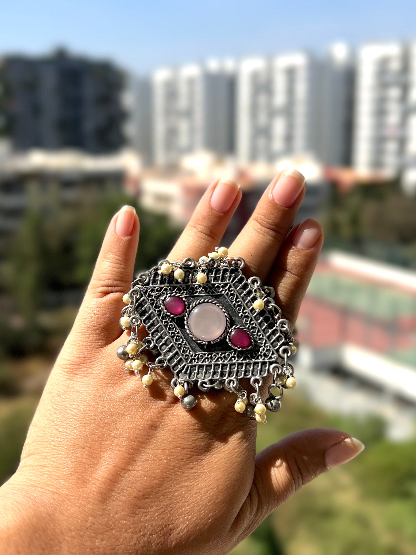 Disha Oxidised Finger Ring DB-OX5000Z2