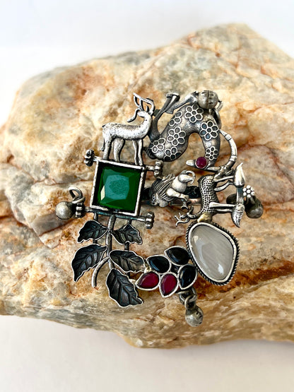 Hirni Oxidised Finger Ring DB-OX5000Z2