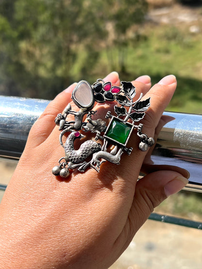 Hirni Oxidised Finger Ring DB-OX5000Z2