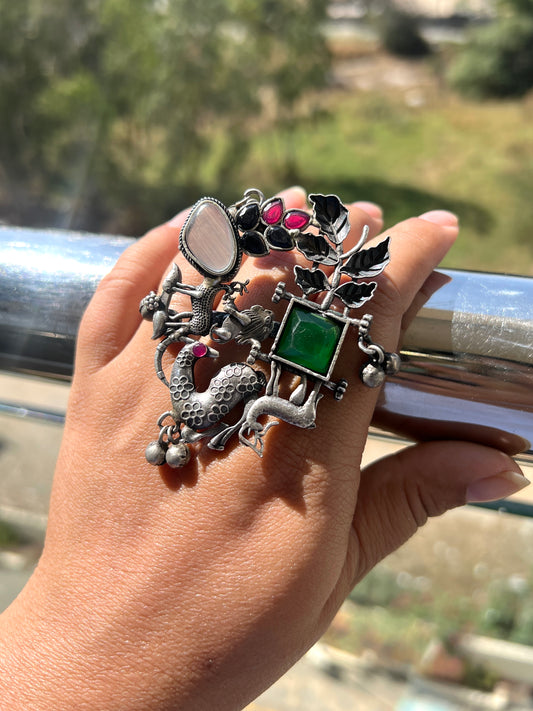 Hirni Oxidised Finger Ring DB-OX5000Z2