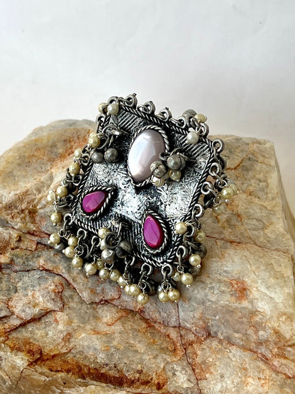 Sarah Oxidised Square Finger Ring DB-OX5000Z2