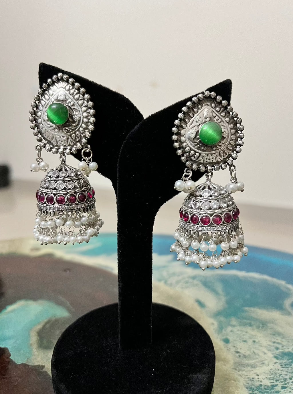 SILVER REPLICA SUFIA JHUMKA DB-SR1800Z2