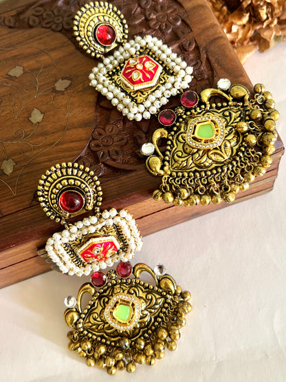 Shereen Meenakari Dangler Earrings DB-GP22800Z2