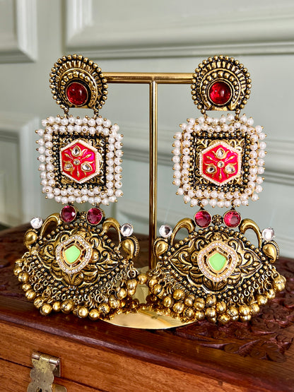 Shereen Meenakari Dangler Earrings DB-GP22800Z2