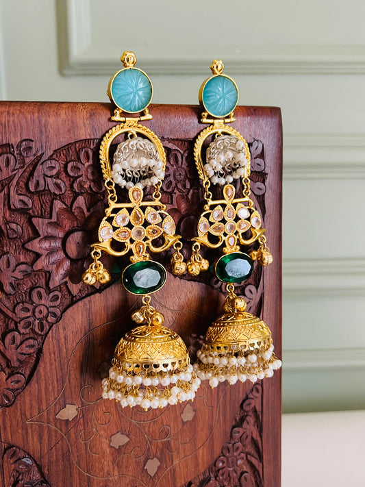 Kashish Statement Dangler Earrings DB-GP22200Z2