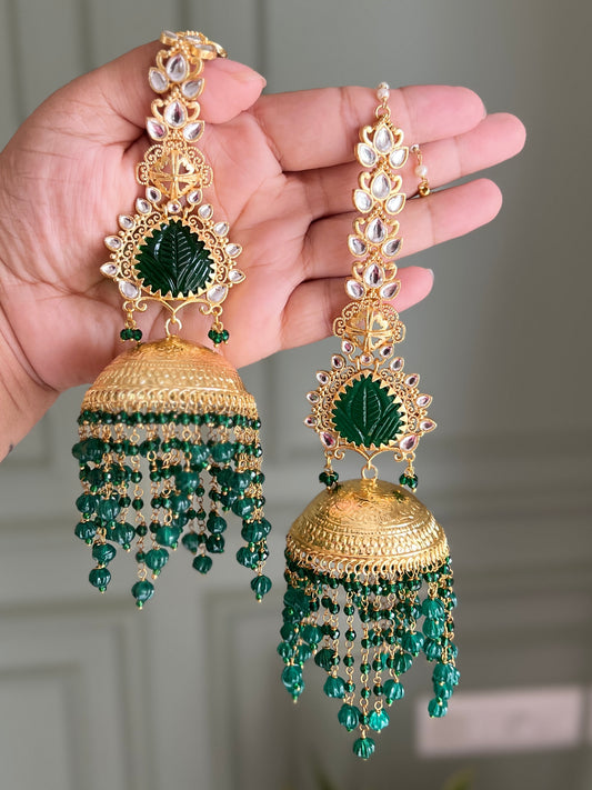 Nimrat Jhumka Earrings with Mangtika DB-GP22000Z2