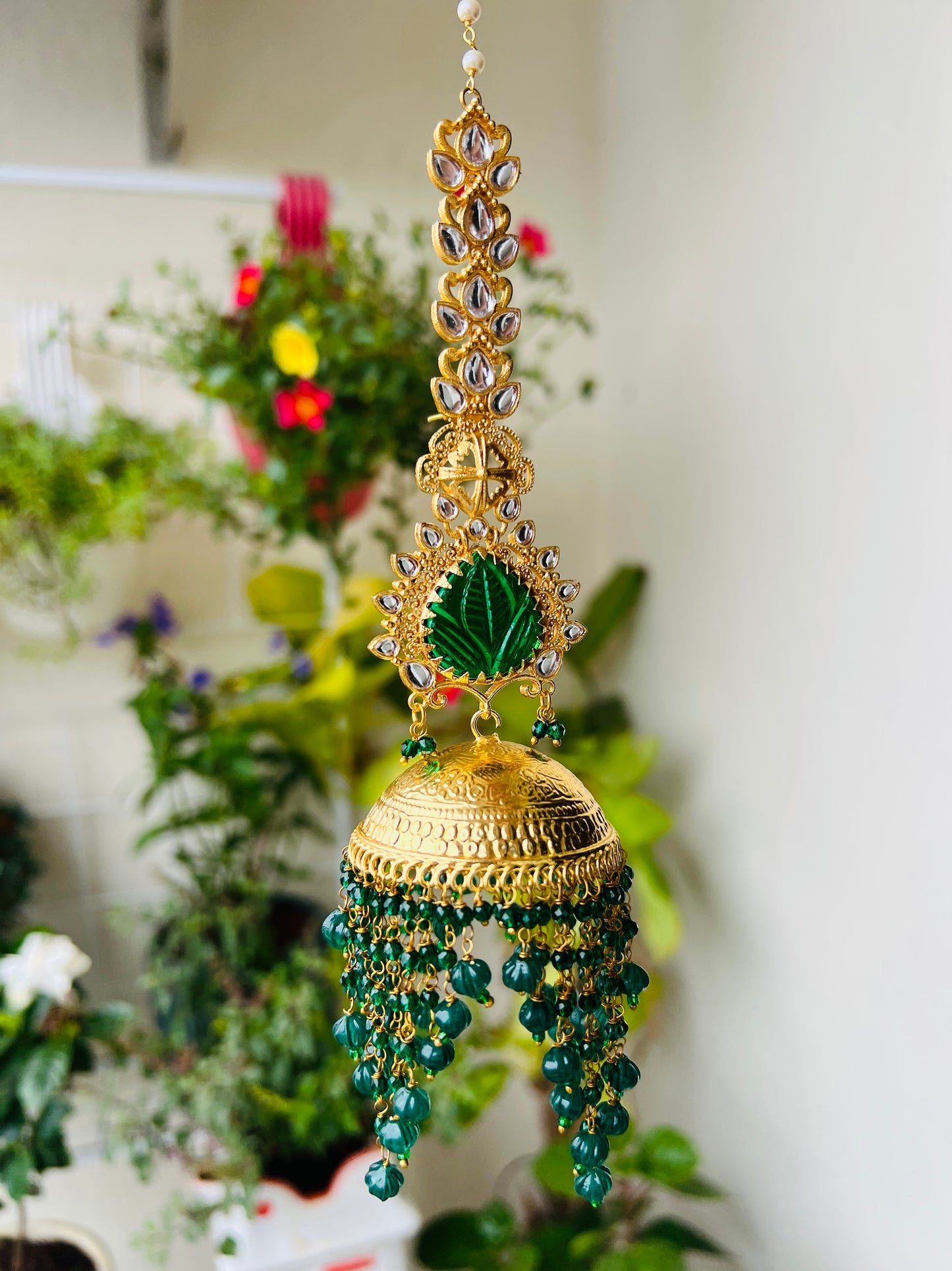 Nimrat Jhumka Earrings with Mangtika DB-GP22000Z2