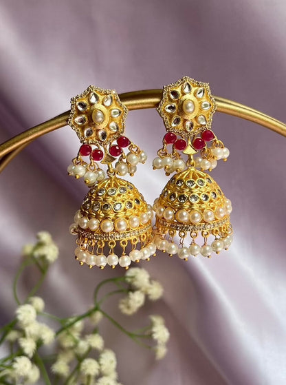 Phuljhadi Zircon Jhumka earrings DB-GP1720Z