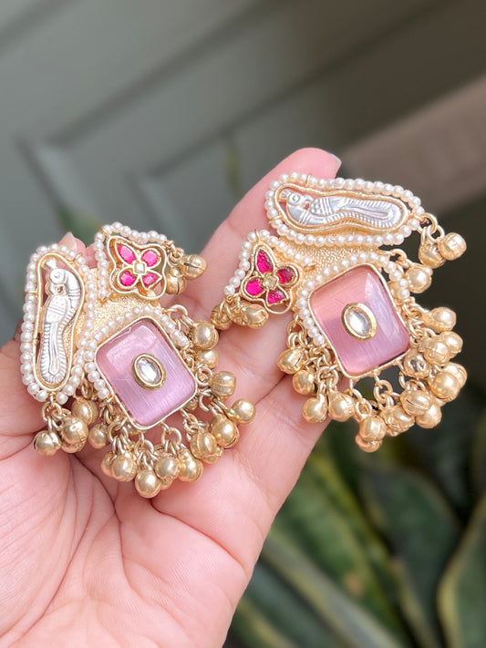 Navya Pachi kundan Big Studs DB-GP12502Z2