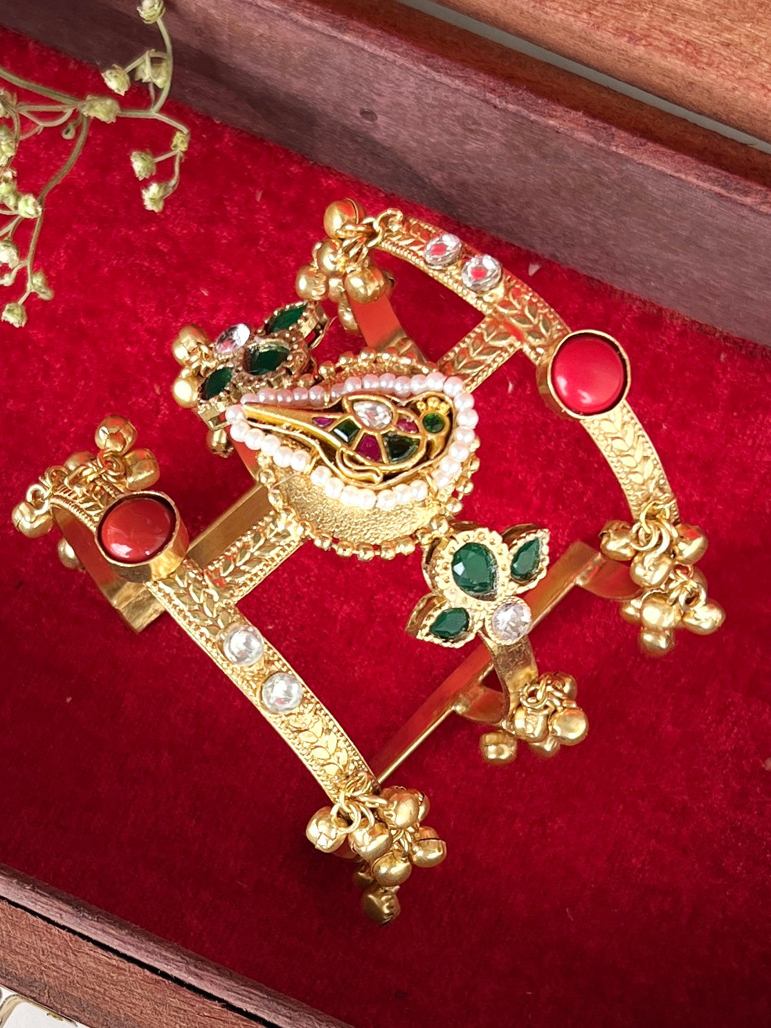 Padmavati Gold Plated Kundan Kada  DB-GP12000Z2