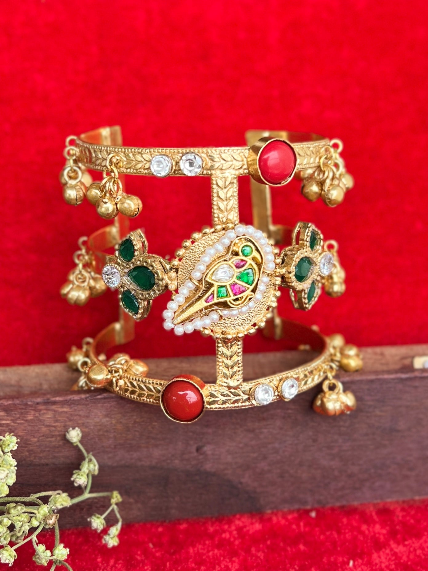 Padmavati Gold Plated Kundan Kada  DB-GP12000Z2