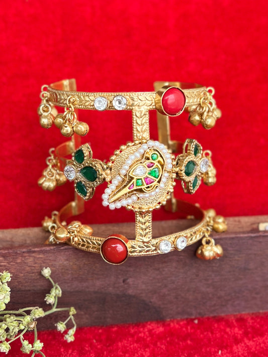 Padmavati Gold Plated Kundan Kada  DB-GP12000Z2