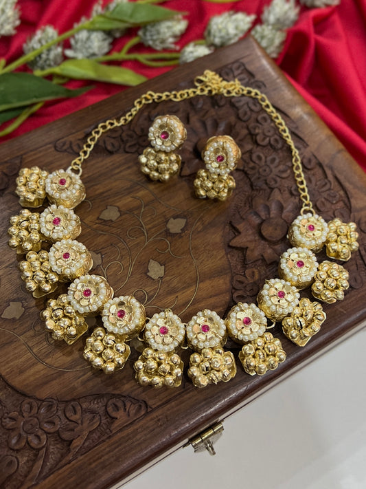 Navya Golden Necklace set DB-GP118001Z2