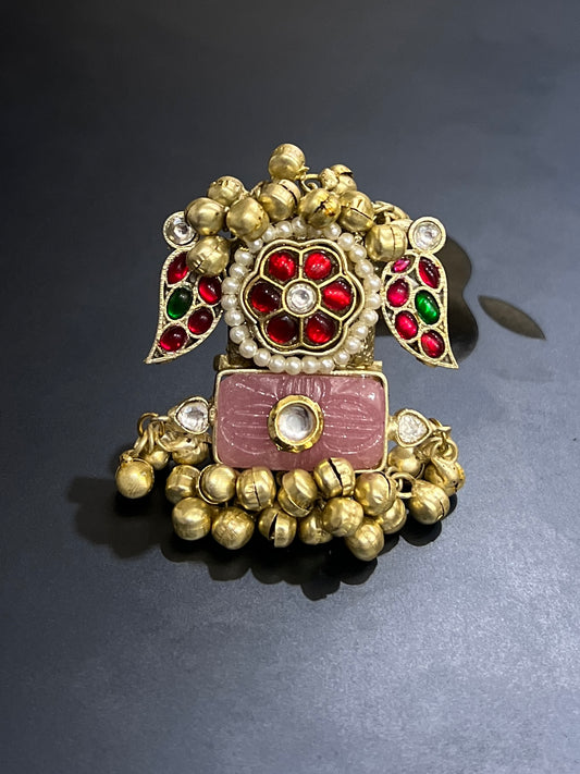 Anika pachi Kundan Ring DB-GP11430Z2