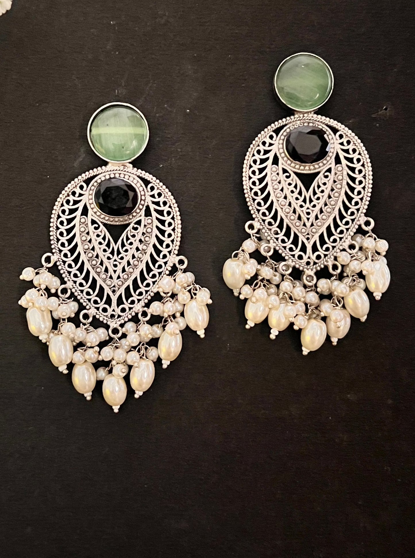 Silver Replica Noor Danglers DB-SR10006