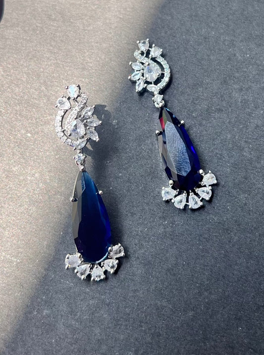 Blue Sapphire Zircon Earrings DB-AD1742Z11