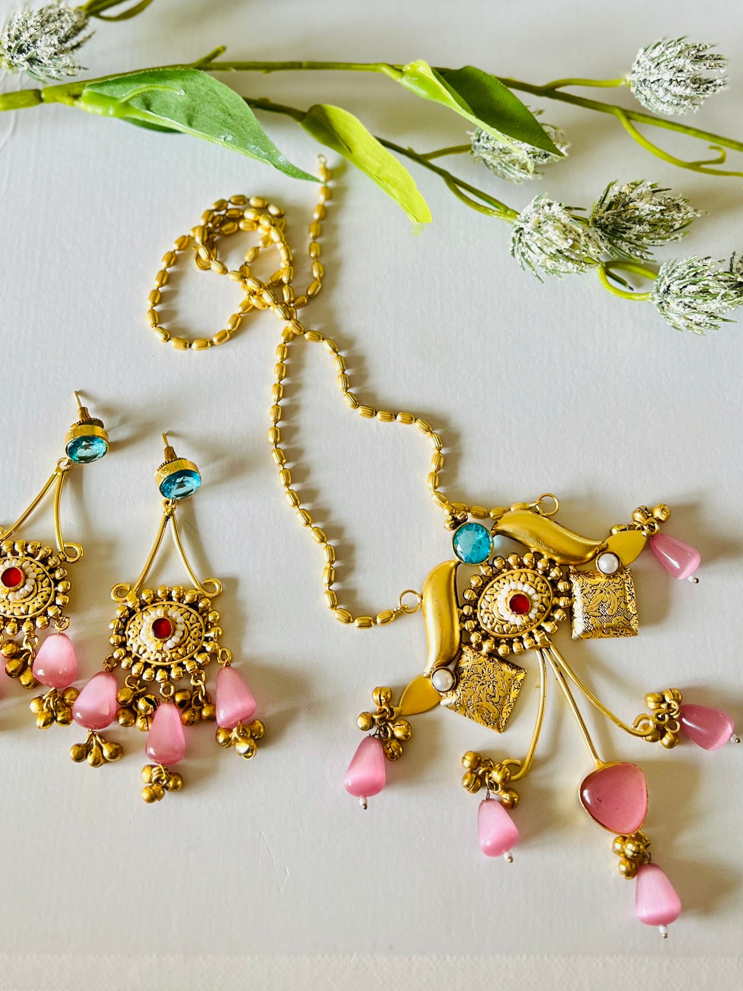 HANDCRAFTED RAJWADI NECKLACE DB-GP12300Z2