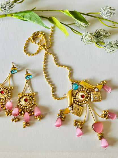 HANDCRAFTED RAJWADI NECKLACE DB-GP12300Z2