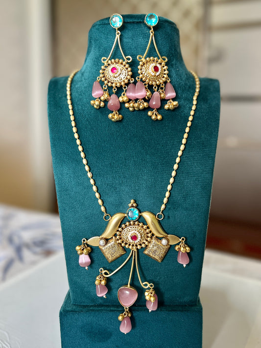 HANDCRAFTED RAJWADI NECKLACE DB-GP12300Z2