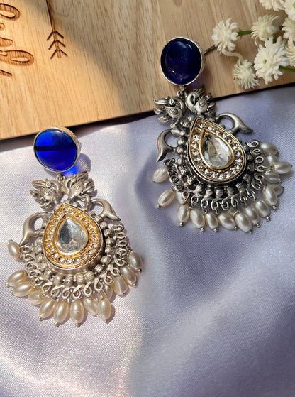 Sakhi Silver Replica Dangler Earrings DB-SR1556Z17