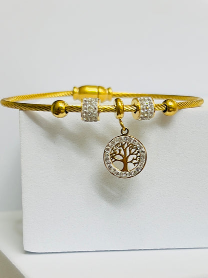 Ashley Tree of Life Bangle Bracelet