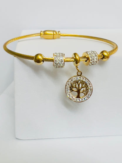 Ashley Tree of Life Bangle Bracelet