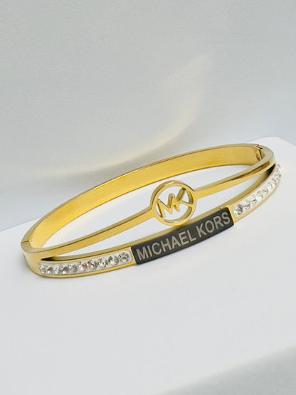 Maria Zircon inlaid bangle Bracelet