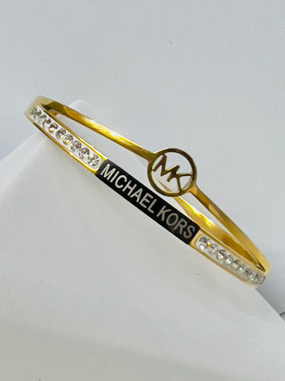 Maria Zircon inlaid bangle Bracelet