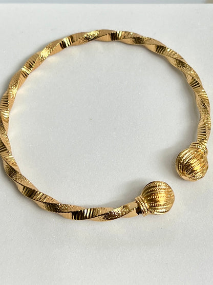 Liza Gold plated Bangle Bracelet