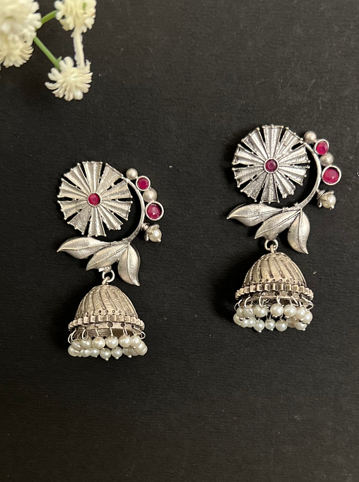 Khusi Silver Replica Jhumka Earrings DB-SR1371Z5