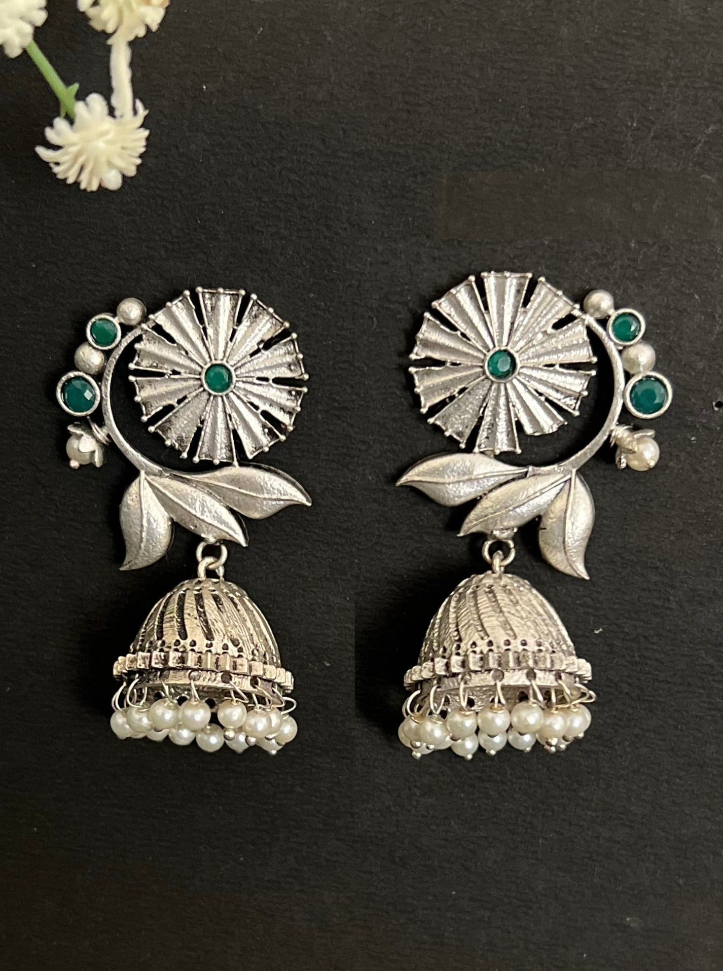 Khusi Silver Replica Jhumka Earrings DB-SR1371Z6