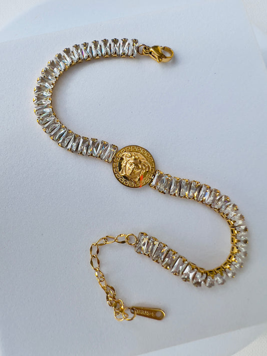 Suzan Tiger Motifs Crystal Bracelet